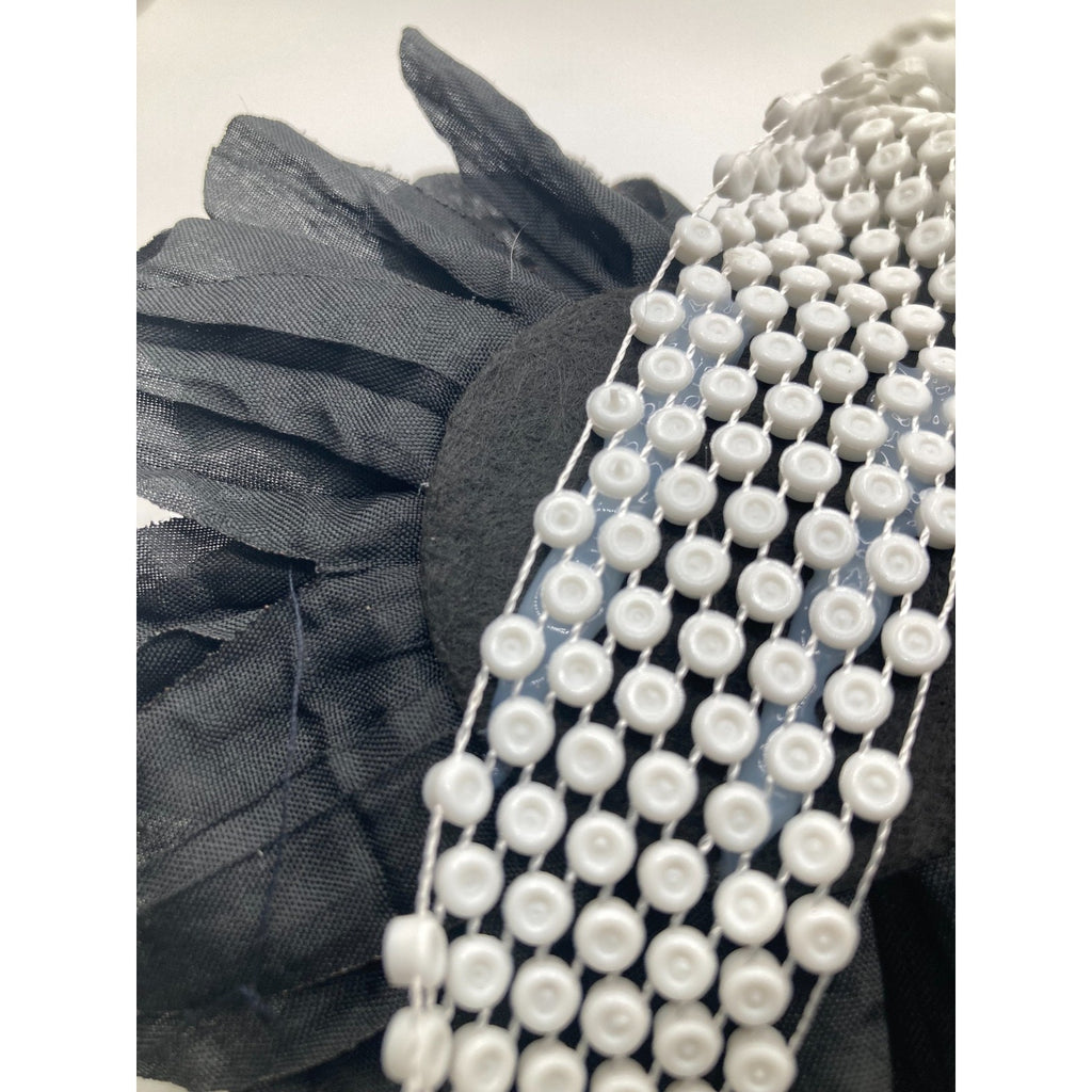FREE PEOPLE Royce White Rhinestone Mesh Style Choker Wrap Y2K Style 21"