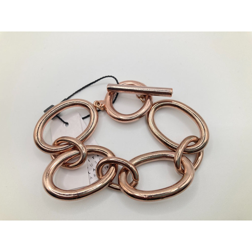 WHITE HOUSE/BLACK MARKET Rose Gold Chain Link Toggle Clasp Bracelet