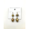 WHITE HOUSE/BLACK MARKET Semi Precious Freshwater Pearl Earrings ~1in