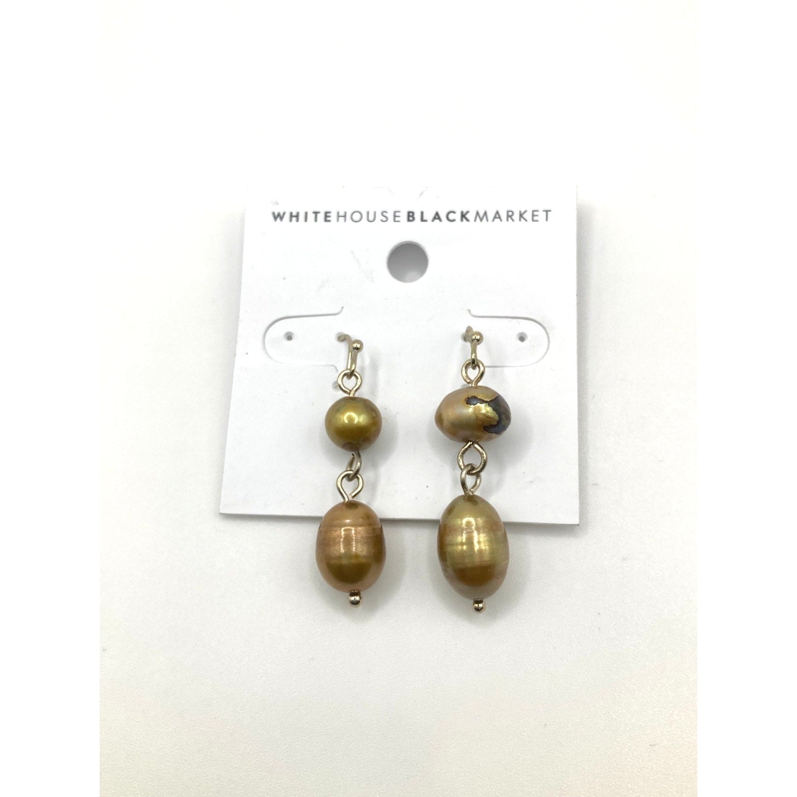 WHITE HOUSE/BLACK MARKET Semi Precious Freshwater Pearl Earrings ~1in