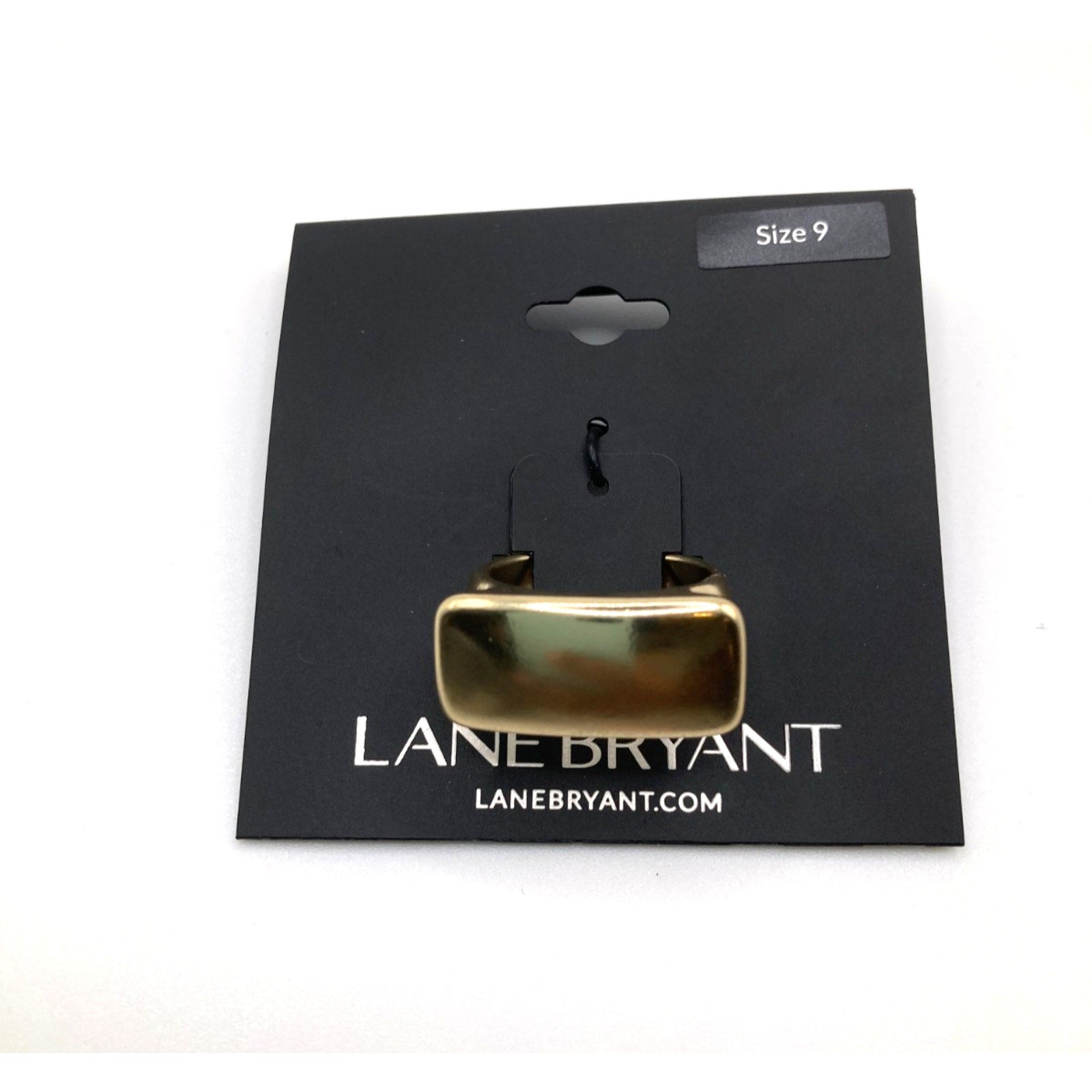 Lane Bryant Classic Bold Polished Gold Tone All Metal Ring (Size 9)
