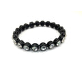 Chicos CZ Cubic Zirconia Black Rasa Bangle Bracelet w/ Magnetic Closure New