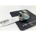 New York & Company Size 8 Women's 3-Stack Ring Set Silver Tone Clear Crystal