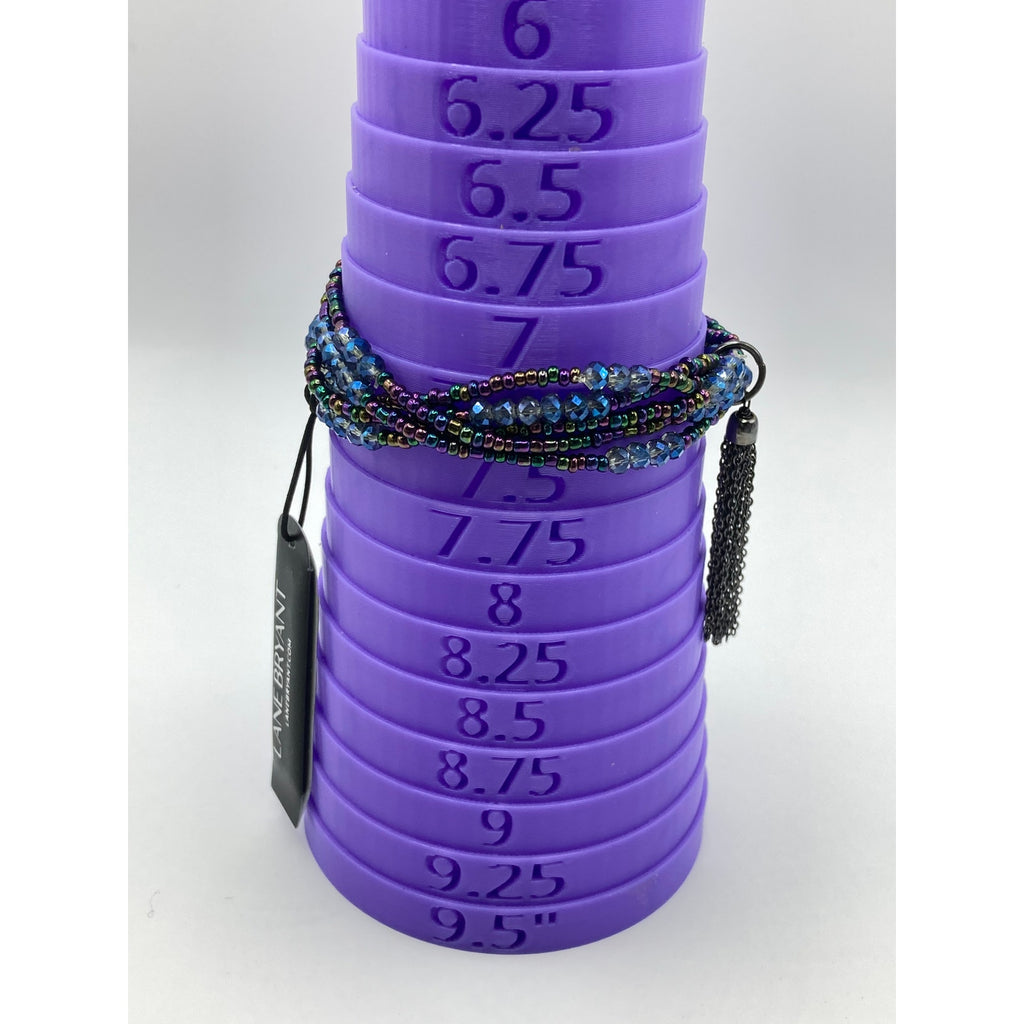LANE BRYANT Bracelet and Earrings Set Multicolor Purple Blue Beaded NWT