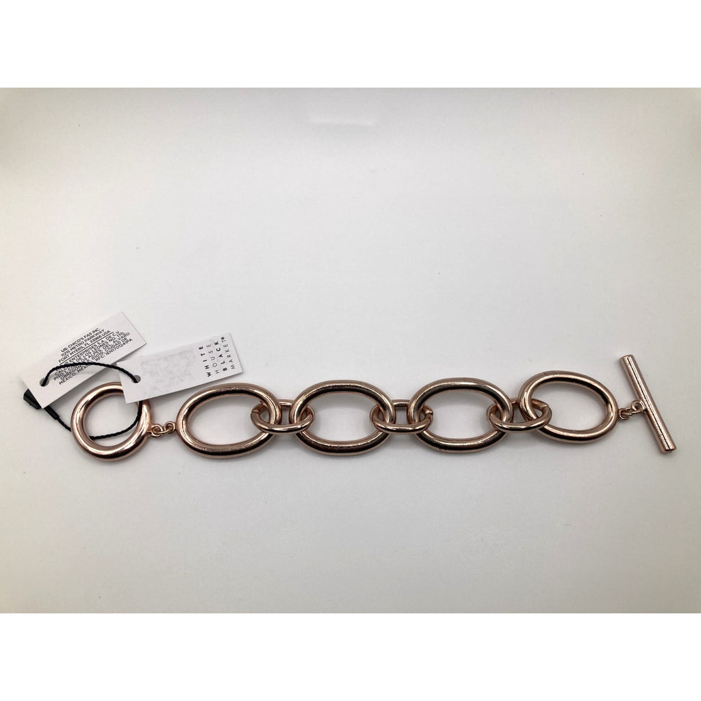 WHITE HOUSE/BLACK MARKET Rose Gold Chain Link Toggle Clasp Bracelet