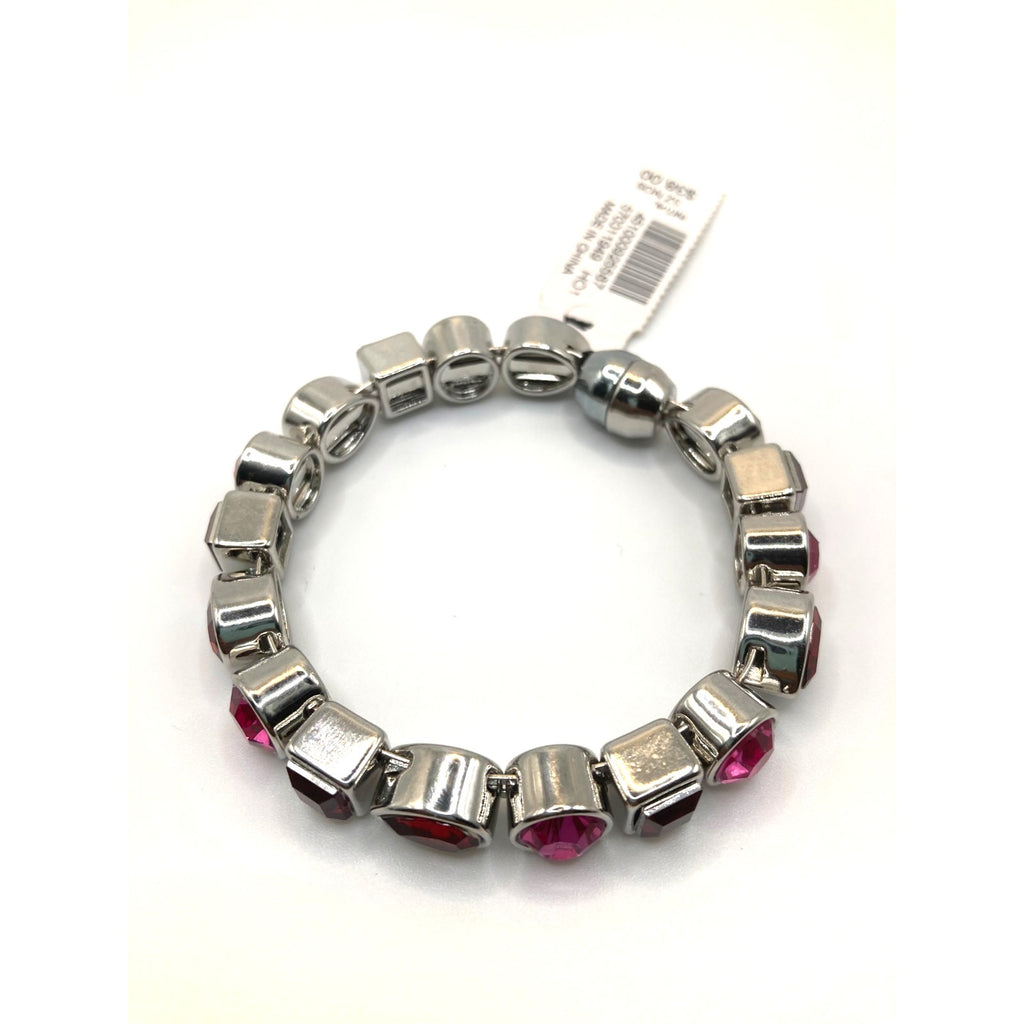 White House Black Market Pink & Red Geometric Valentine's Bangle Bracelet