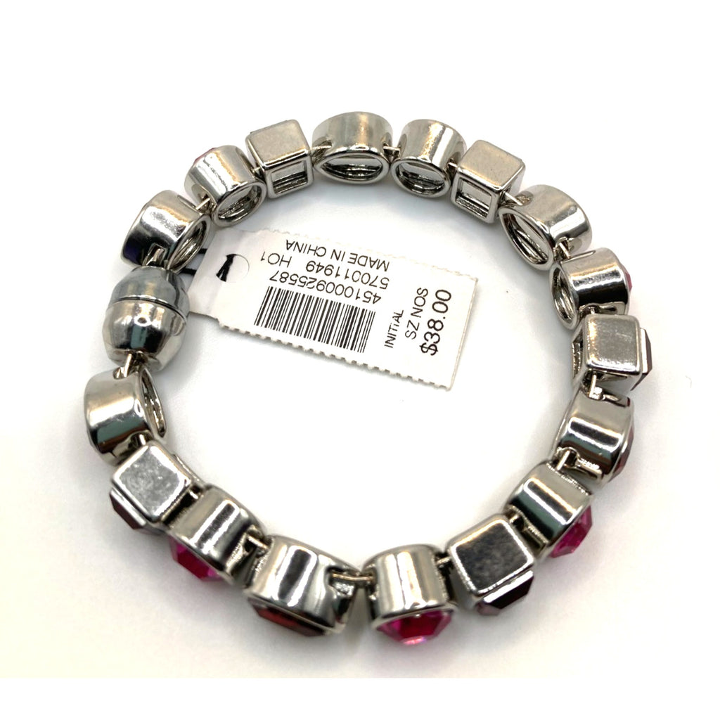 White House Black Market Pink & Red Geometric Valentine's Bangle Bracelet
