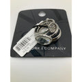 New York & Company Size 6 Women's 3-Stack Ring Set Silver Tone Clear Crystal