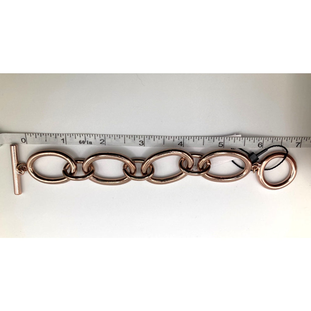 WHITE HOUSE/BLACK MARKET Rose Gold Chain Link Toggle Clasp Bracelet