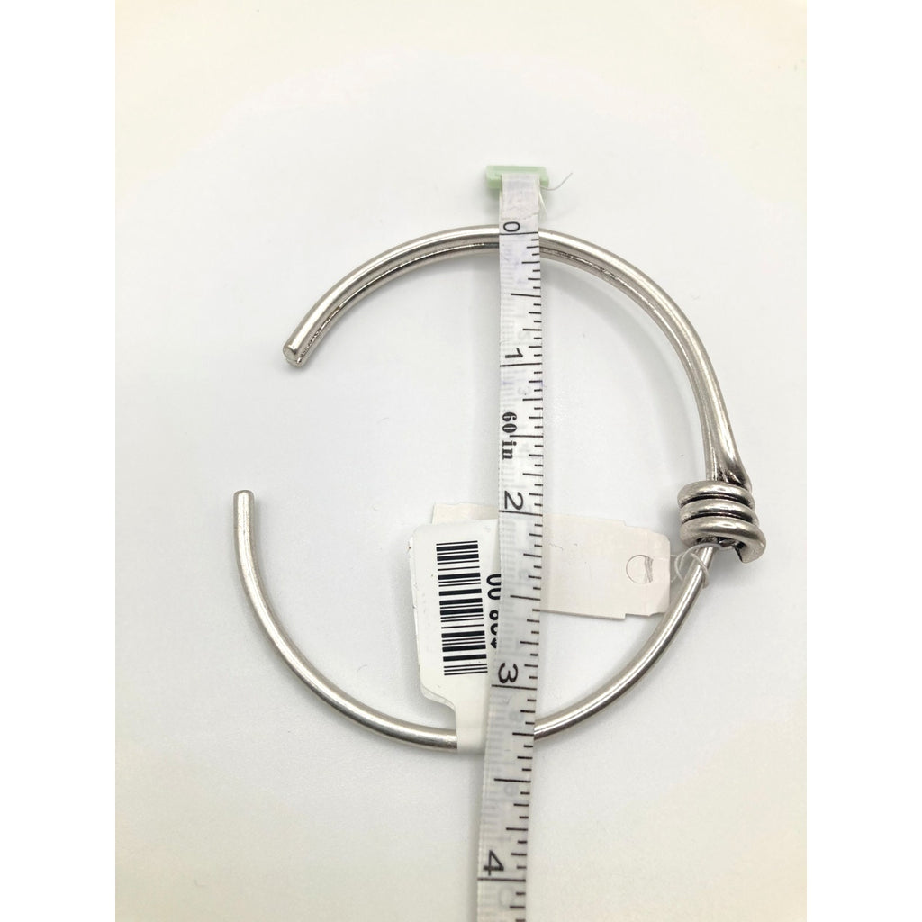FREE PEOPLE 'Onyx' 'Silver Ox' Knot Twisted Style Armband Minimalist 3.25" Dia.