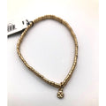 EXPRESS Worn Gold Tone Minimalist Rectangles w/ Charm NEW