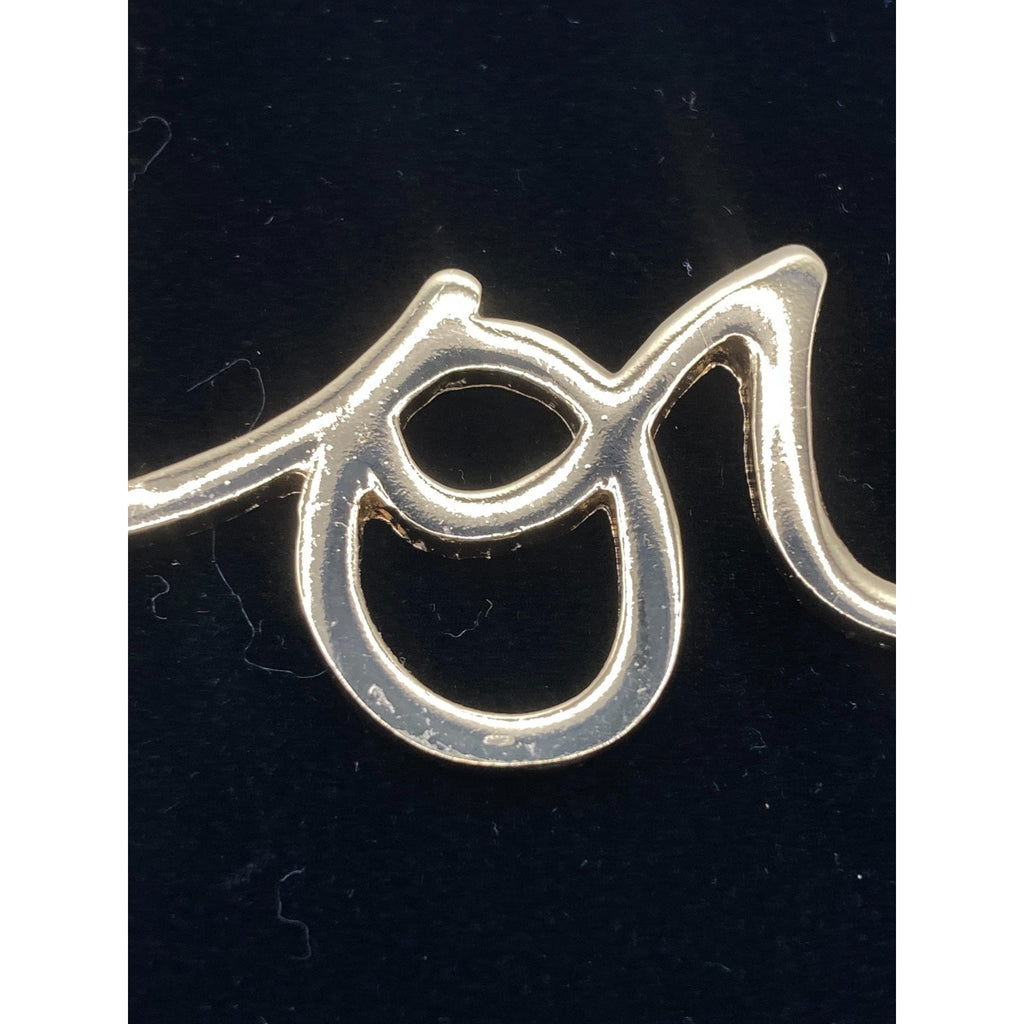 Imperfect* ANNA & AVA Gold Tone 'Love' Script Pendant Necklace 18"