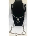 CHICO'S Hammered Silver Tone Geometric Two-Tiered Layered 16" Statement Necklace
